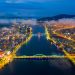 Da Nang in the fog of clouds