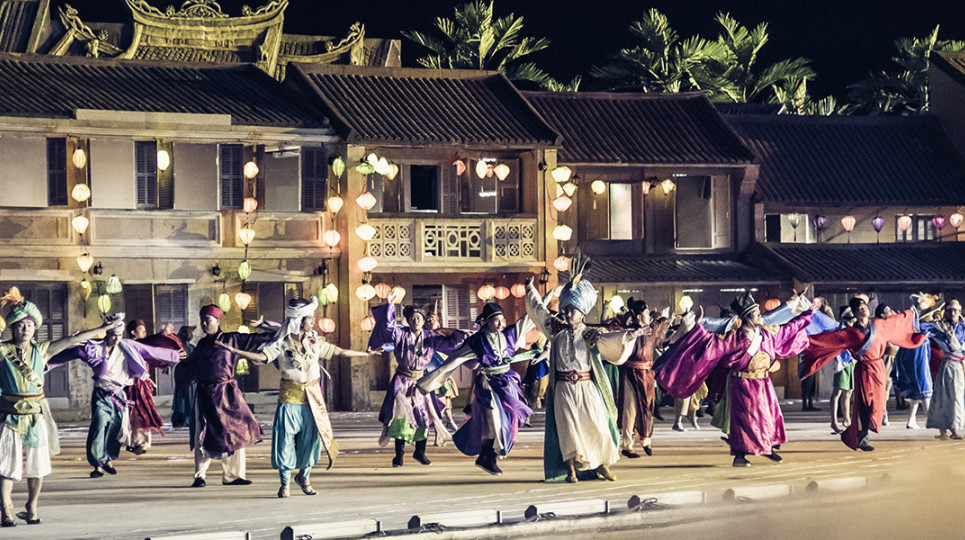 The scene recreates a prosperous trading port, a gateway for trade and cultural exchange
